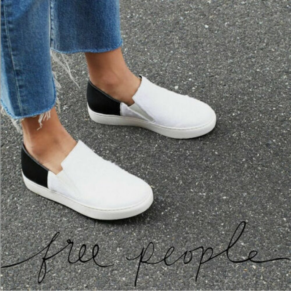 Free People Haircalf Varsity Slip On Sneaker